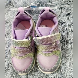 Carter's Purple Mesh and Multicolor Sparkle Velcro  Toddler Sneakers
